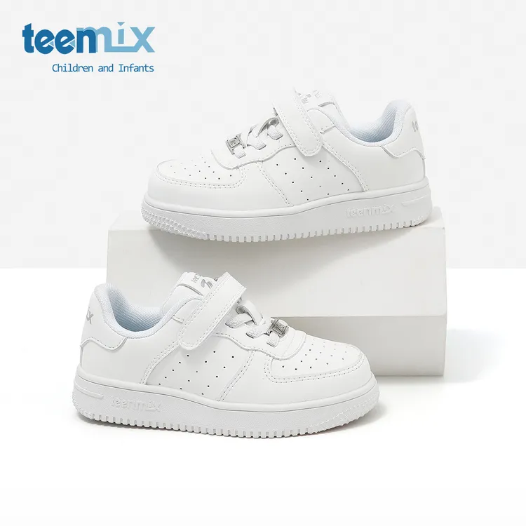 天美意童鞋儿童运动鞋女童百搭小白鞋男童透气休闲鞋中大童板鞋子