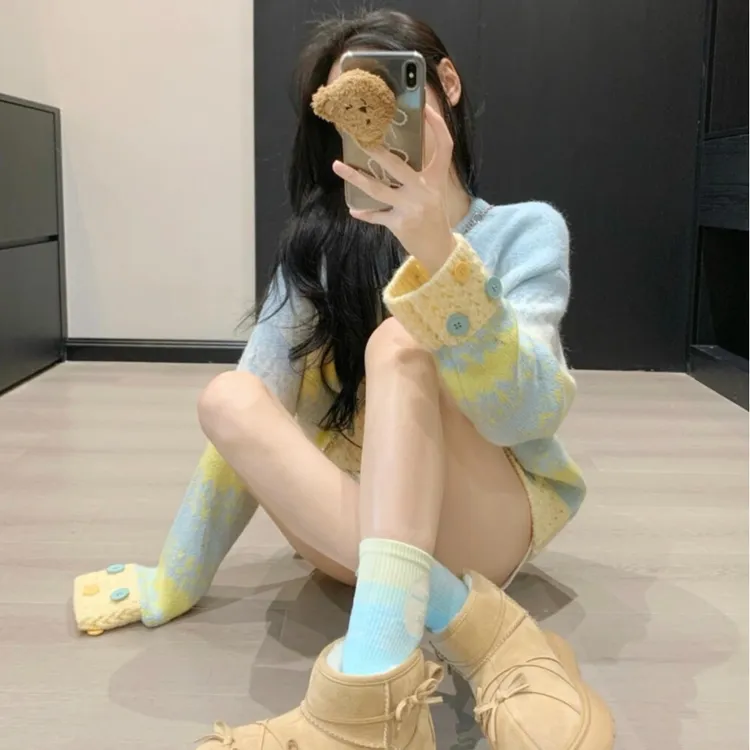 超好看马海毛毛衣上衣2025新款秋冬设计感慵懒针织衫冬季流行风格