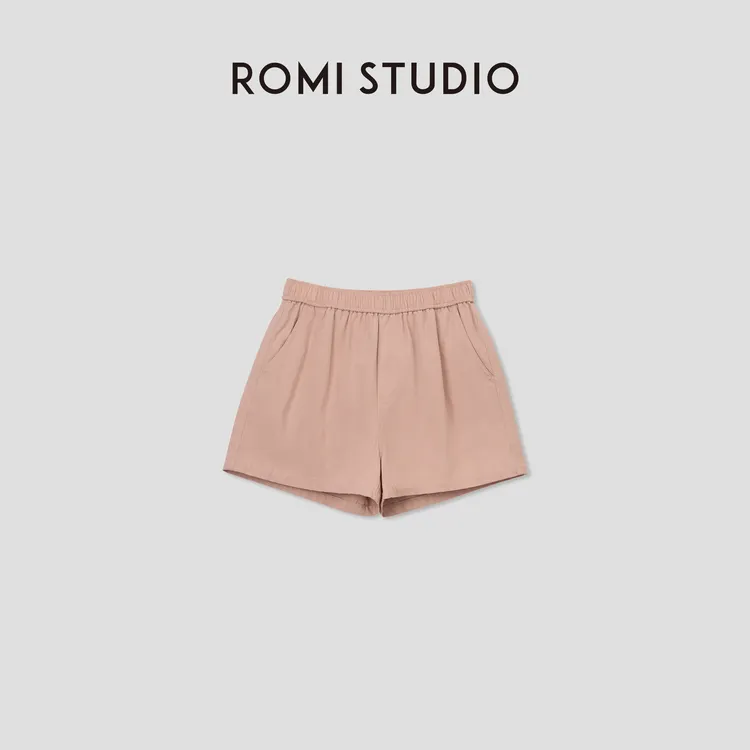 ROMI STUDIO“自由呼吸” %棉酵洗纹理透气休闲短裤 24SSK280