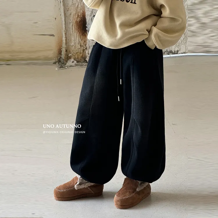 现货「UNO AUTUNNO」【陨石冰川】云舒绒女中大童冬束脚卫裤GD2426