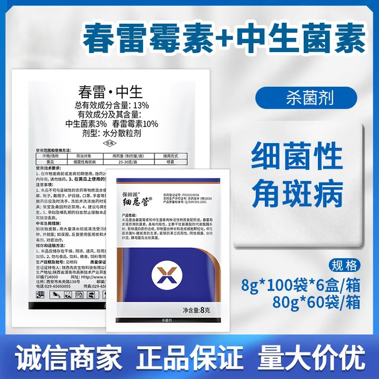 保田派细总管 13%春雷霉素·中生菌素黄瓜细菌性角斑病杀菌剂农药