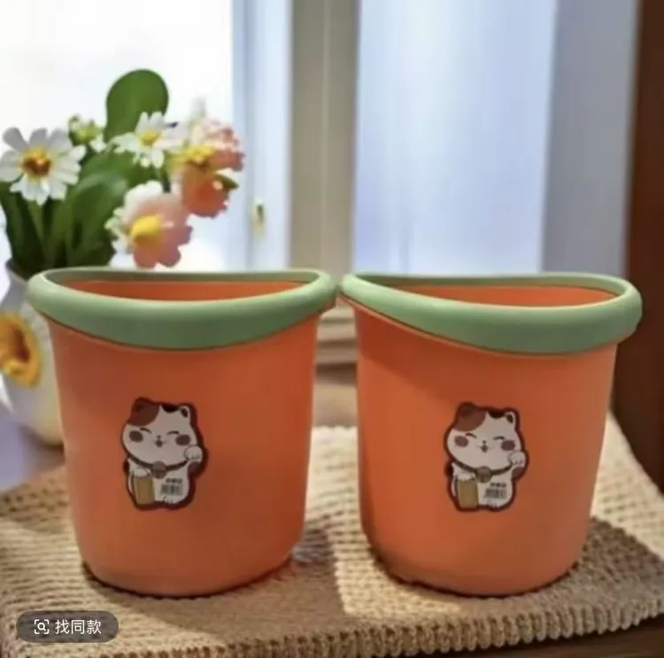 【2个装】招财猫家用卡通压圈库洛米垃圾桶加厚