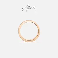 铜合金合成锆石戒指 AIAX 镀K金 简约个性窄版满天星戒指TSS7348