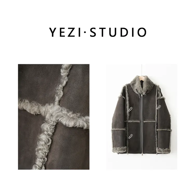【沪上千金】肯尼亚进口A级小羊皮毛一体加厚皮草外套24491708