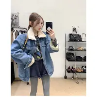 【 感觉至上】 蓝色牛仔外套加厚绒 