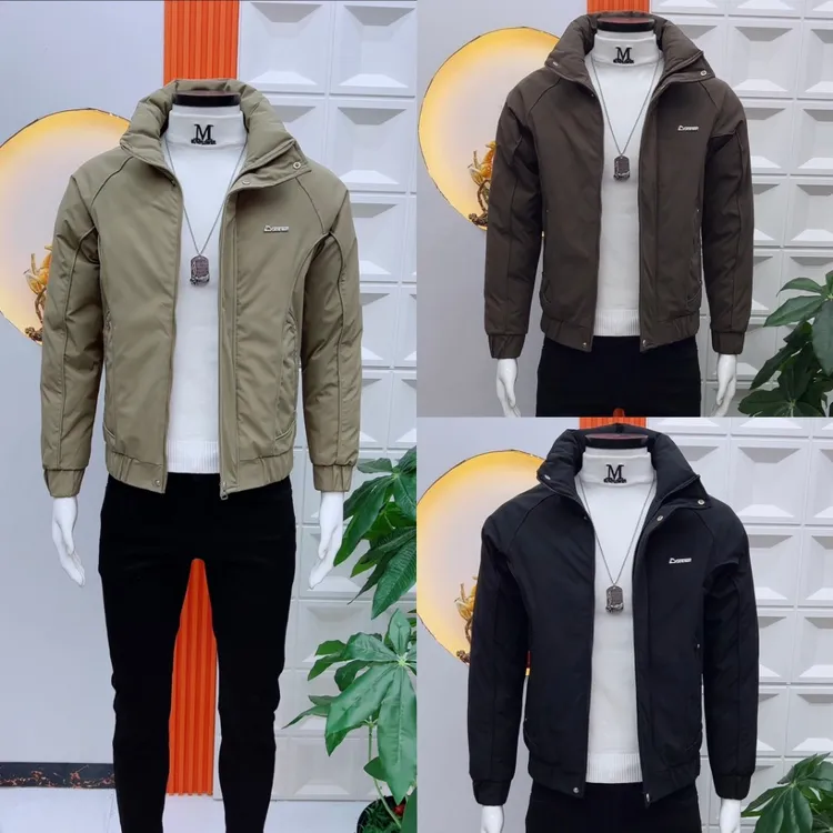 时尚潮流棉服外套时尚潮流高端轻奢韩版立领修身百搭绅士品质棉衣