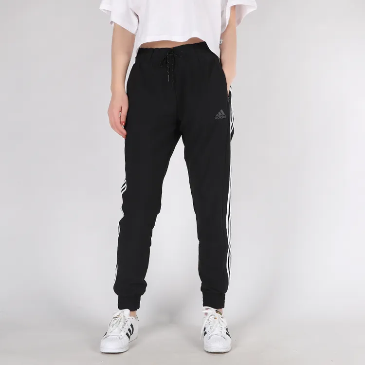 阿迪达斯裤子女夏季新款运动裤薄款快干透气束脚裤梭织收口FT0642