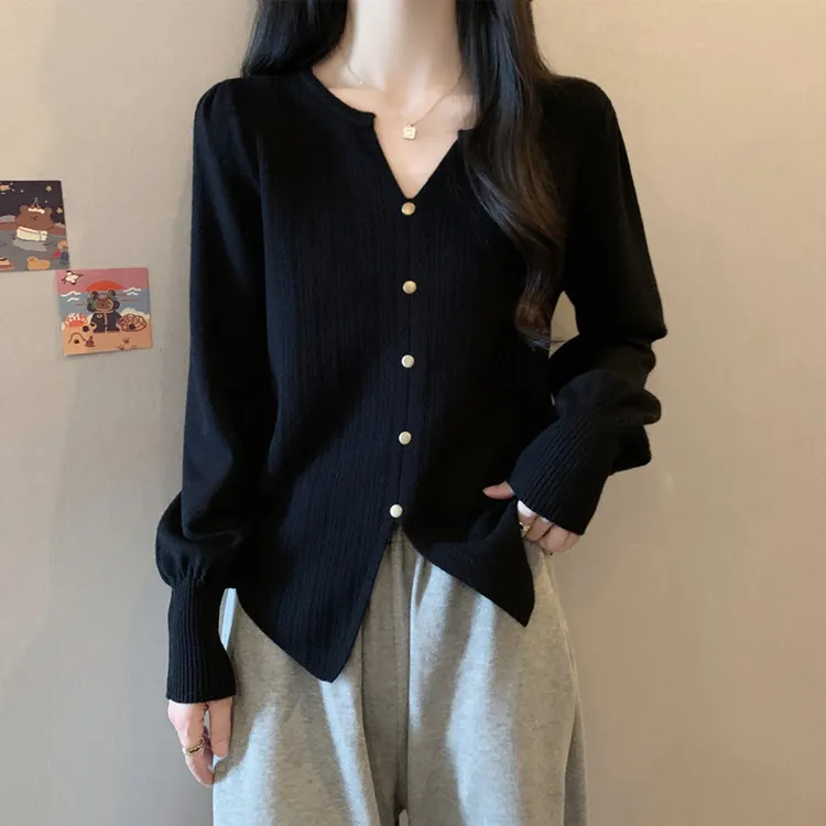 大码女装v领长袖t恤宽松秋季新款胖mm显瘦遮肚内搭打底衫正肩上衣