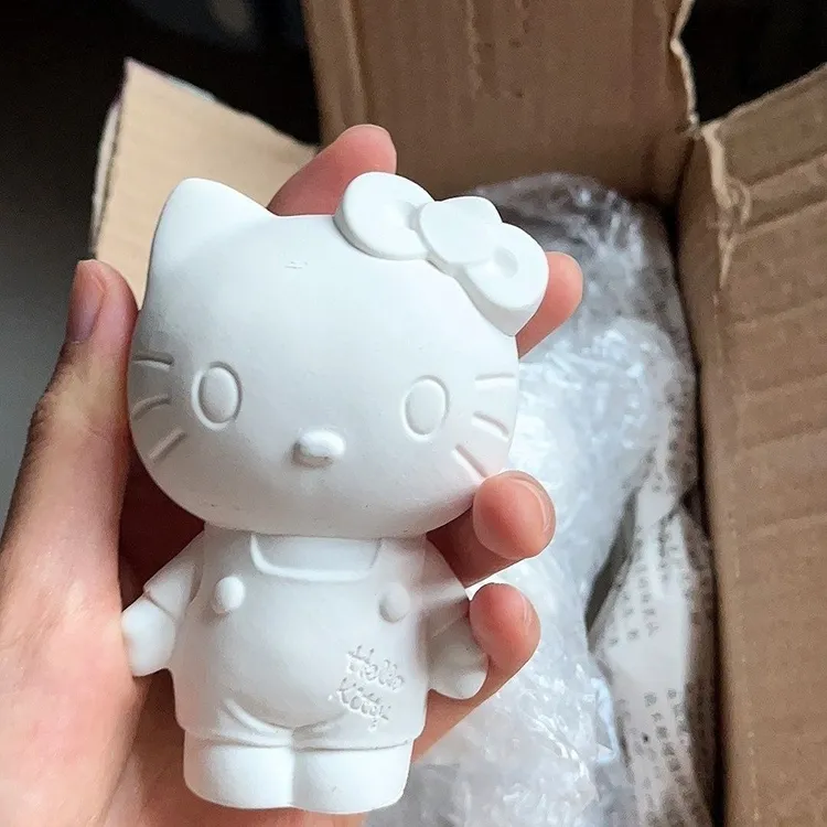 网红爆款kt猫3d立体石膏娃娃kitty猫石膏娃娃diy拽姐石膏娃娃