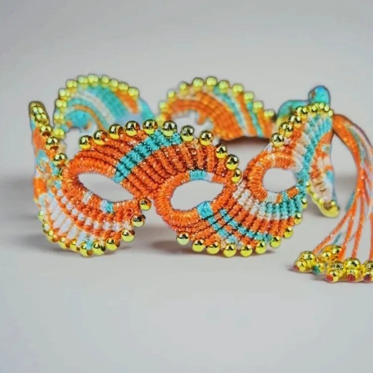 孔雀开屏手环材料包凤尾绳结买2送1