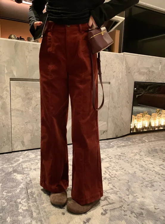 BIG WHITE REMADE“神裤”98精梳棉舒感法式时尚风阔腿裤FW08145