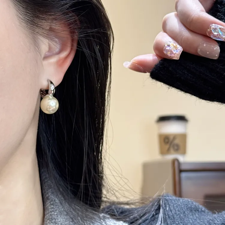 韩芸汐耳饰 简约珠珠耳扣小众设计感高级轻奢气质精致耳饰A-15