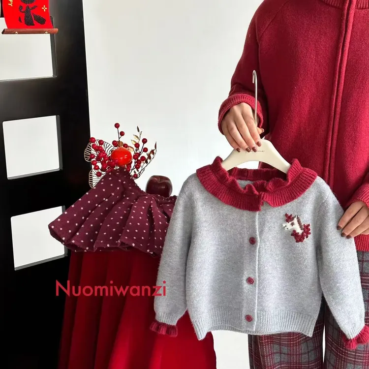 S【马跃福门】儿童韩版百搭针织小马套头毛衣（年款）WZJ-54165