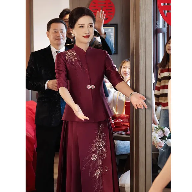 新娘的婚礼宴会礼服旗袍晚礼服2025新年轻的婚礼母亲的婚礼礼服高