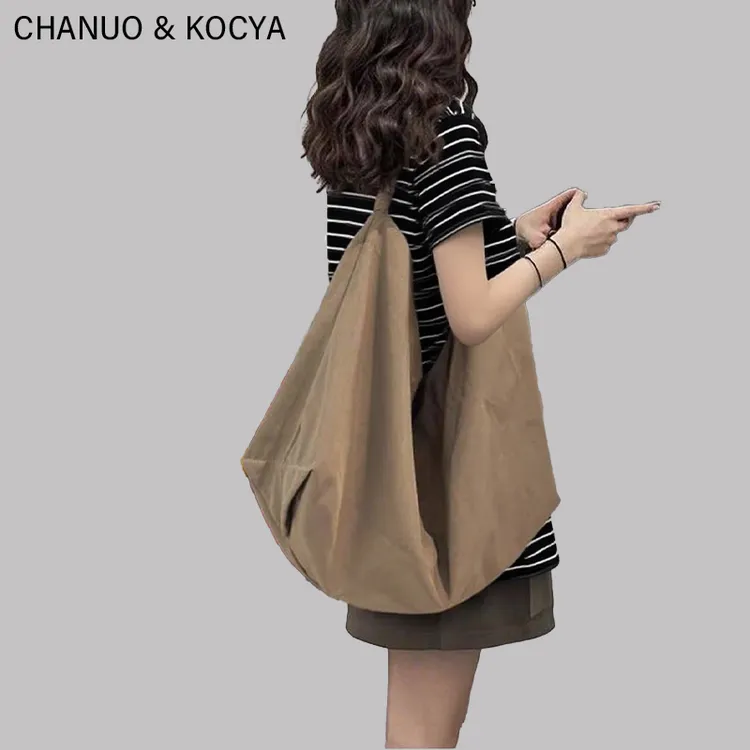 复古尼龙包包女士2025新款大容量托特包通勤百搭慵懒布包单肩包