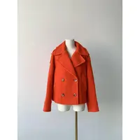 【双12大促刻度KODU】01-BM0831秋冬简约西装领百搭短款毛呢外套