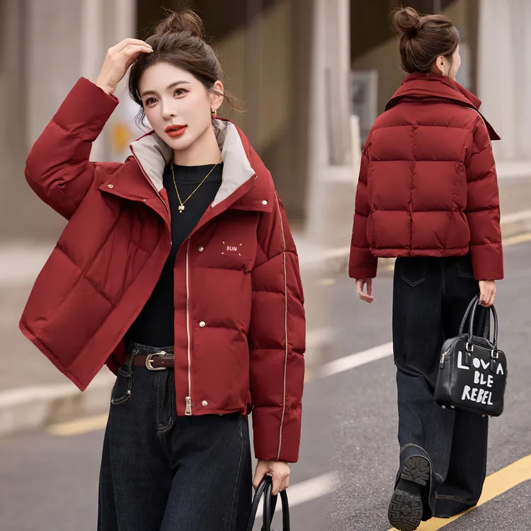 小个子休闲短款百搭羽绒服女2025年冬装新款宽松大码洋气保暖外套