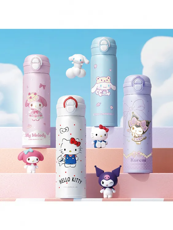 HelloKitty儿童保温杯女生高颜值可爱吸管水杯小学生上