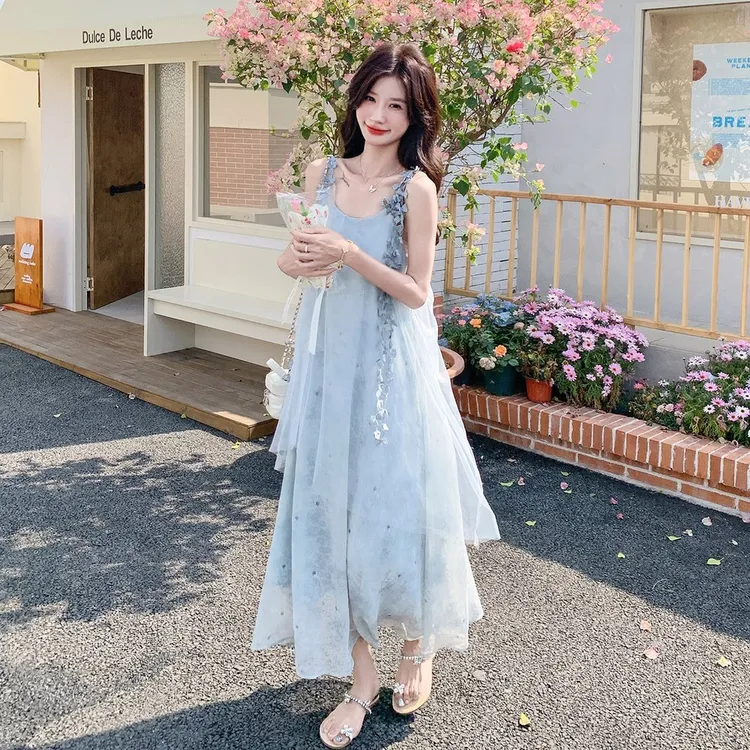 新中式高级感气质连衣裙2025夏季新款小众sisi酱甜美可爱风格衣服