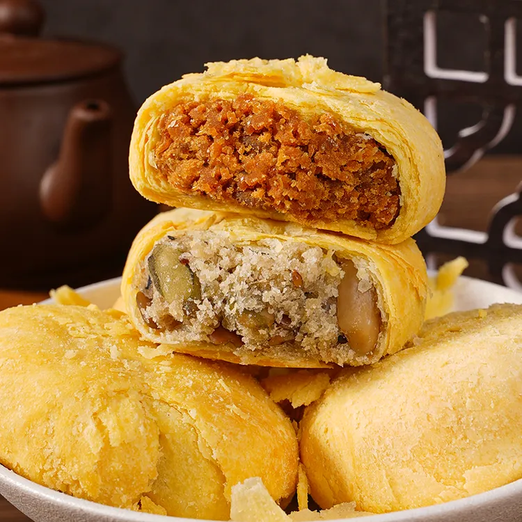 正宗黄庄月饼老式糕点咸蛋黄酥饼品酥皮伍仁中秋节月饼