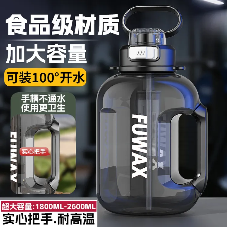 福万祥吨吨桶大容量吸管杯水杯男女便携运动泡茶杯茶水分离太空杯