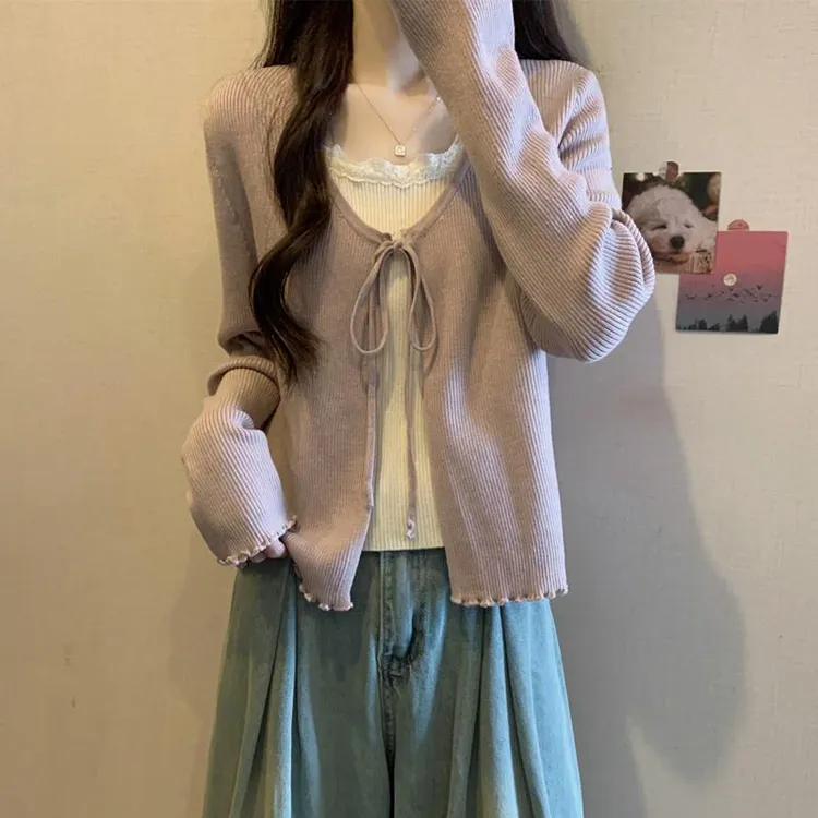 秋冬哺乳衣外穿上衣假两件小香风辣妈外出遮肚显瘦产后针织衫月子