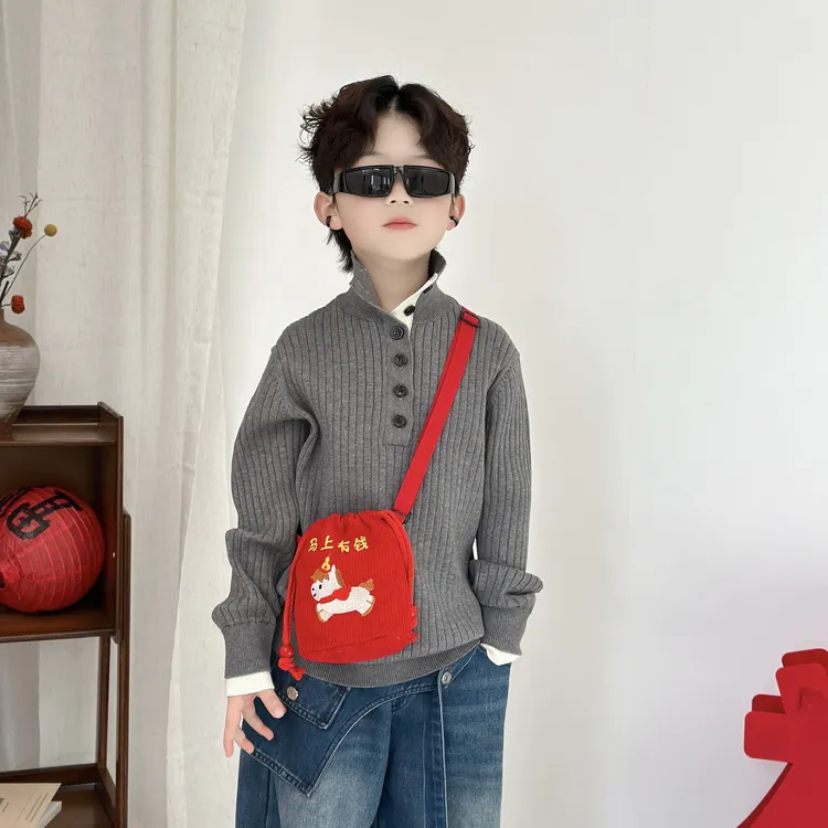 儿童马年新年红包可爱卡通女童压岁钱手提包小女孩拜年单肩斜挎包