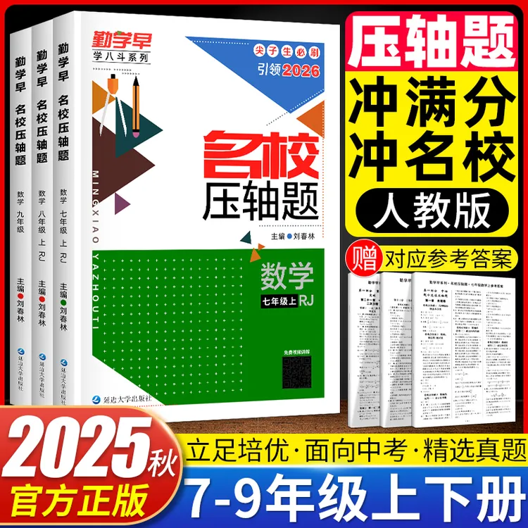 2025初中勤学早名校压轴题数学七八九年级上下册中考精选人教版