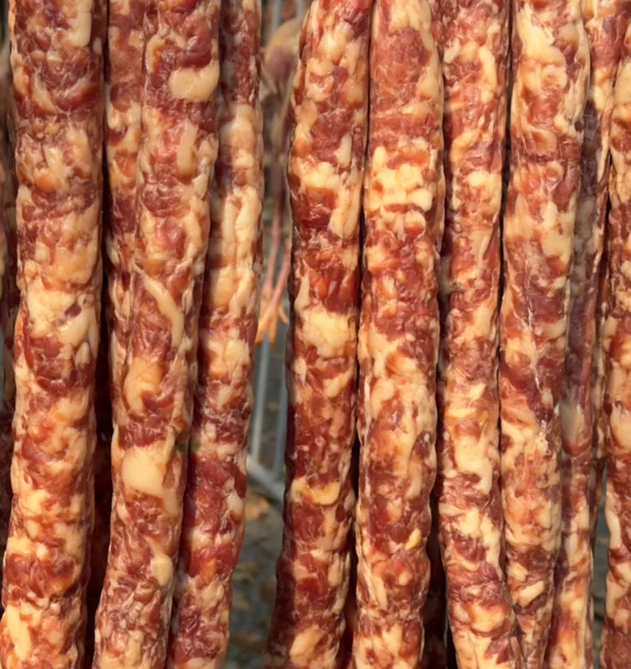 胡亮食神府土家杭味农家土猪肉香肠酒味甜口纯猪肉无淀粉400g