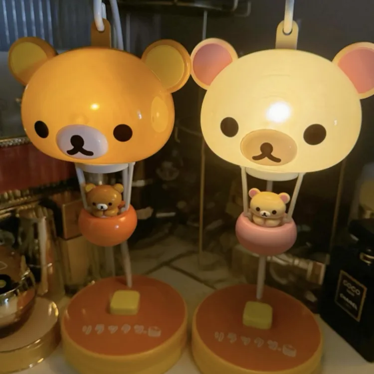 【低价】日本中古sanx森林轻松熊气球灯夜灯台灯摆件创意卡通睡眠灯