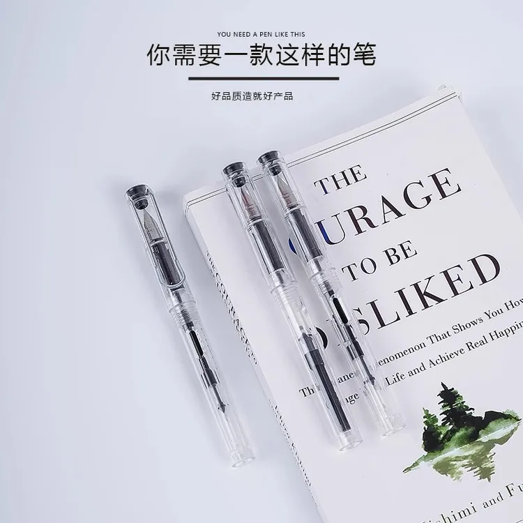 透明正姿钢笔高颜值ins学生练字书写矫正握姿吸墨换墨囊两用钢笔