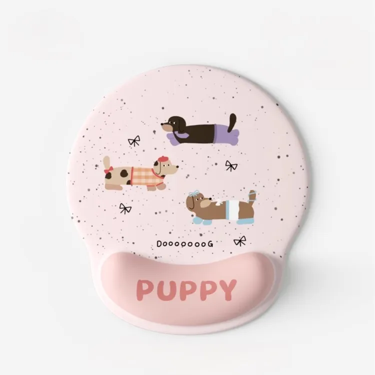 粉色腊肠狗护腕鼠标垫女手腕垫防滑办公室笔记本电脑键盘手托趣味