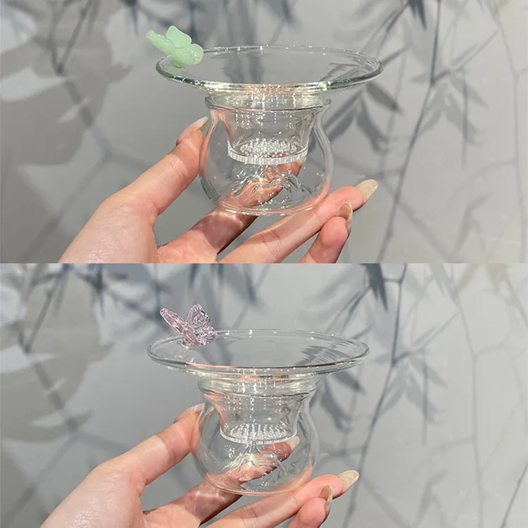 惊蛰 小清新高硼硅玻璃茶漏组茶叶茶水过滤网器茶滤茶具单独配件