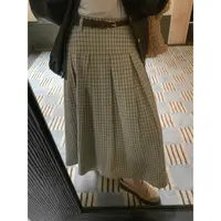 【西西里安】 苏格兰秋叙~复古压褶别致绿调格子半身裙