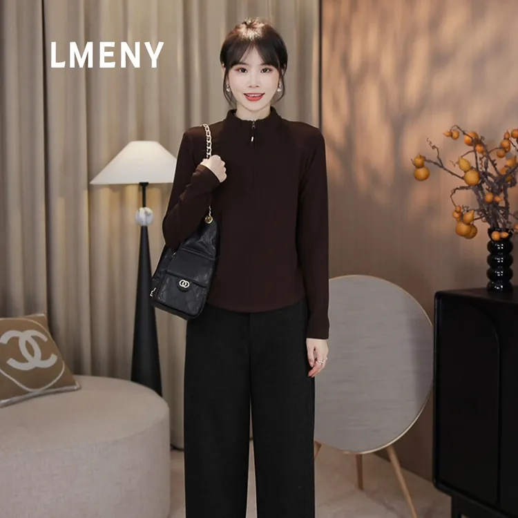 LMENY“立裁小暖炉”保暖锁温~半拉链分割可外穿显瘦上衣25DC006