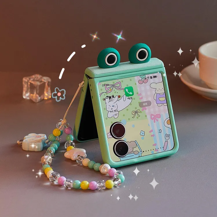 适用荣耀magicvflip2绿色青蛙全包手机壳华为puraX折叠屏保护壳女