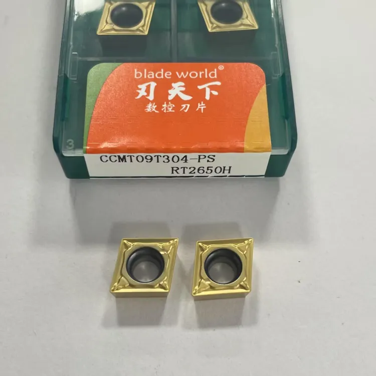 刃天下CCMT0602/09T3-PS黄色涂层陶瓷数控刀片光洁度高钢件专用