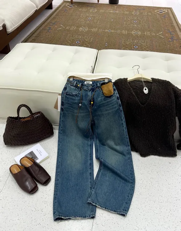 四季款四面弹牛仔裤百搭水洗时尚