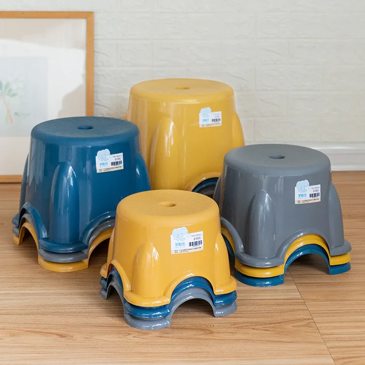 耐用凳子家用塑料矮凳浴室宝宝洗澡胶凳踩脚凳换鞋小凳子茶几圆凳