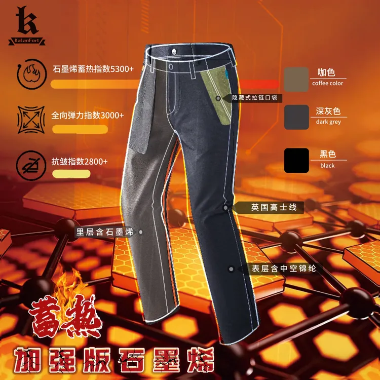 【奋斗一号】秋冬新款石墨烯休闲西裤软壳高端免熨修身小直筒裤轻奢