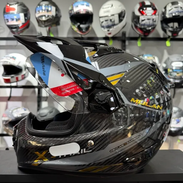 MULAN木兰碳纤维拉力盔陆游ADV越野公路摩旅头盔防弹布玻璃钢全盔