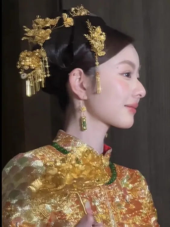 ete对簪金色汉子老师大课同款手工发簪簪子中式新娘结婚秀禾头饰