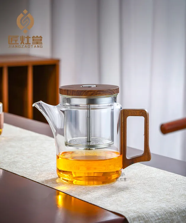 新款全玻璃内胆飘逸杯泡茶壶家用高档茶具一键茶水分离泡茶杯