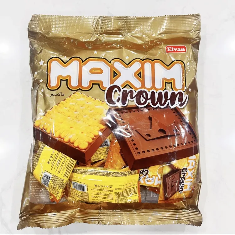 进口ELVANMAXIM王冠牛奶巧克力饼干275g
