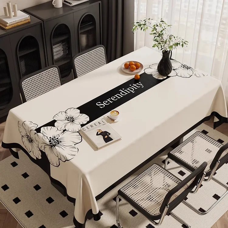 ins网红餐桌布高级感防水防油防烫长方形免洗桌布新款茶几台布