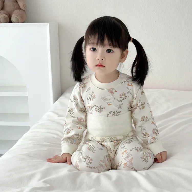 宝宝舒绒棉300g秋衣高腰护肚无骨A类秋冬儿童保暖内衣套装