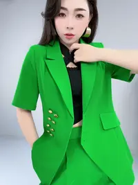 B9单件轻奢小性感重工西服设计感休闲时尚