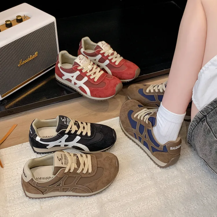 复古小众百搭德训鞋2025新款秋季时尚阿甘鞋透气休闲轻便板鞋女鞋