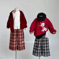 【现货】儿童百搭洋气格子直筒休闲裤（秋款）XWG-25025