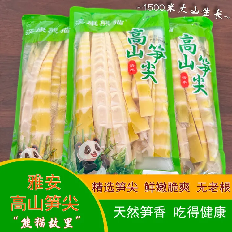 2025年鲜笋冷箭竹小竹笋清水笋尖高山野生雅安熊猫笋袋装500g